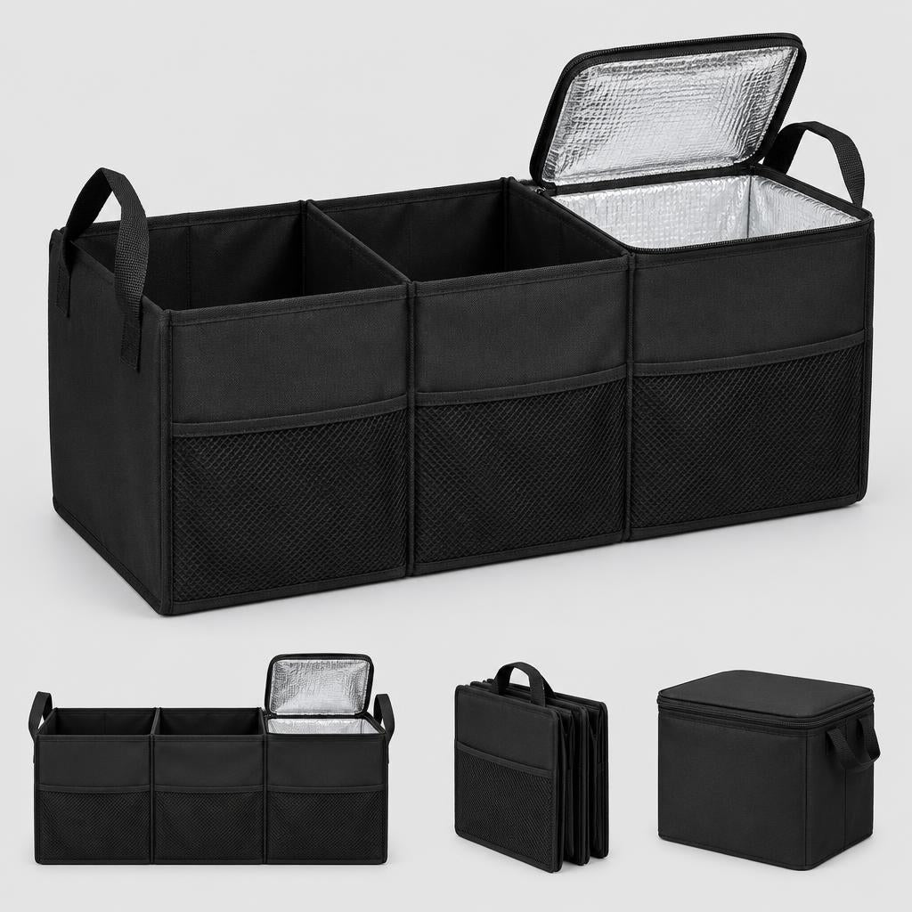 Organizador de Baúl Plegable Rutero | 3 Compartimentos con Térmico