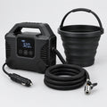 Kit de Neumáticos Rutero | Bomba de Aire 12V Digital + Cubeta Plegable